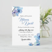 結婚式招待状 |青い蘭 招待状 (スタンド正面)