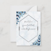 結婚式招待状 – 青バラ招待状 ノートカード (裏面)
