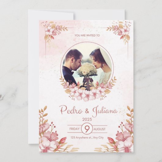 結婚式招待状 2024 招待状 (正面)