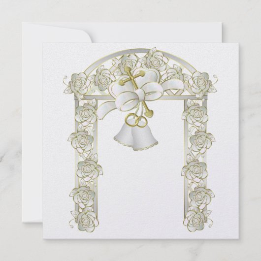 結婚式招待状 5.25" x 5.25" 招待状 (正面)