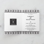 結婚式招待状:: damask landscape black 招待状 (内部)