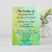 結婚式招待状(Designer Green) 招待状 (スタンド正面)