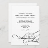 結婚式招待状 | IIを保持 招待状 (正面/裏面)