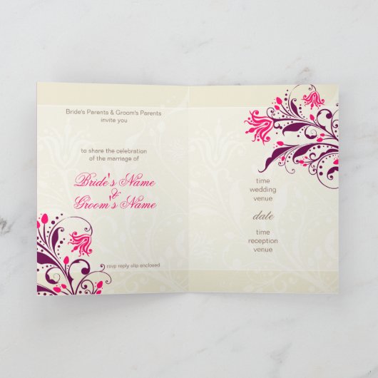 結婚式招待状:: lily 招待状 (内部)