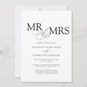 結婚式招待状 Mr & Mrs 招待状 (正面)
