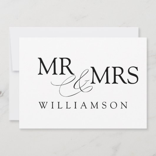 結婚式招待状 Mr & Mrs 招待状 (裏面)