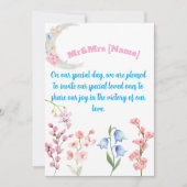 結婚式招待状（Mr & Mrs）- 花と蝶 招待状 (正面)