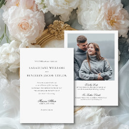 結婚式招待状+RSVP+オールインワン エレガントなデザイン 招待状