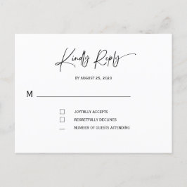 結婚式招待状(rsvp) ポストカード