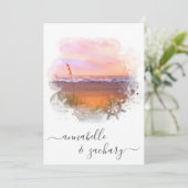 *~*結婚式招待状+ RSVP - QRビーチAR7 招待状 (スタンド正面)