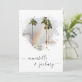 *~*結婚式招待状+ RSVP - QR TROPICAL AR11 招待状 (スタンド正面)