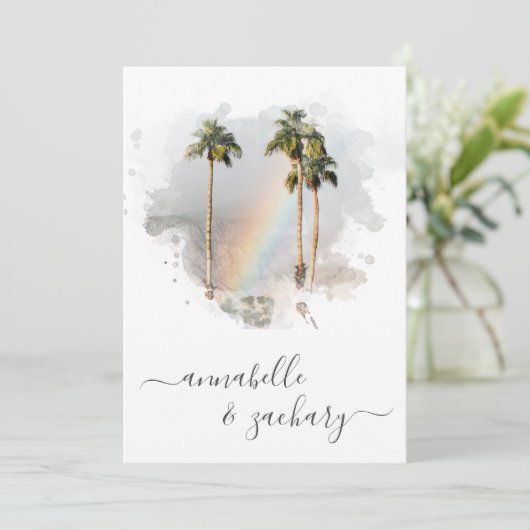 *~*結婚式招待状+ RSVP - QR TROPICAL AR11 招待状 (スタンド正面)