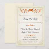 結婚式招待状 Save The Date、紅葉をテーマに セーブザデート (正面/裏面)