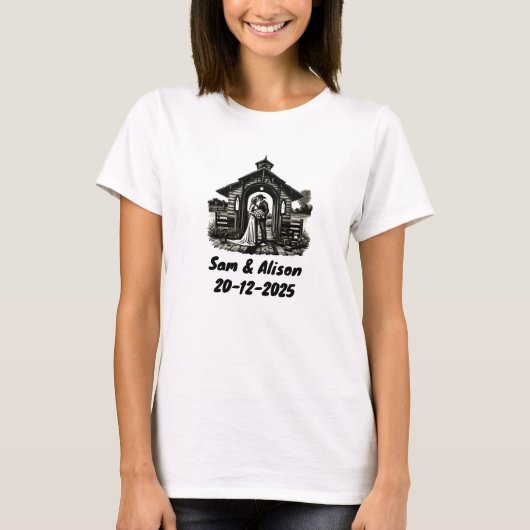 結婚式招待状 Tシャツ (正面)