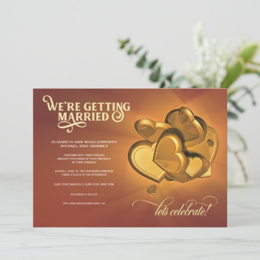 結婚式招待状（V3） 案内状 (スタンド正面)