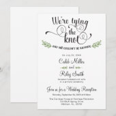 結婚式招待状「We're tying the Knot」 招待状 (正面/裏面)