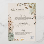 結婚式招待状- Wispy Flowers 箔招待状 (裏面)