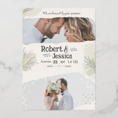 結婚式招待状A4 FLAYR A5 箔招待状 (正面)