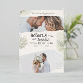 結婚式招待状A4 FLAYR A5 箔招待状 (立ち正面)