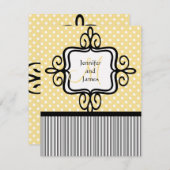 結婚式招待状Monogramドットストライプ 招待状 (正面/裏面)
