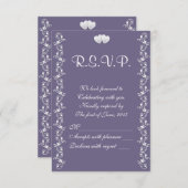 結婚式招待状RSVPしゃれたシック 招待状 (正面/裏面)
