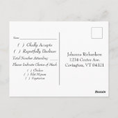 結婚式招待状RSVPポストカードピンクローズ ポストカード (裏面)