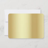 結婚式招待状RSVPラグジュアリーパープル&金ゴールド 出欠カード (裏面)