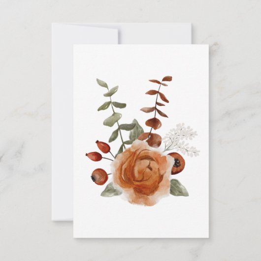 結婚式招待状RSVP応答カード 出欠カード (裏面)