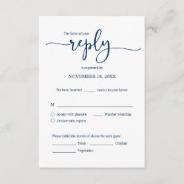 結婚式招待状RSVP応答、食事オプションカード エンクロージャーカード