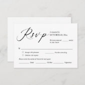 結婚式招待状RSVP応答、食事オプションカード エンクロージャーカード (正面/裏面)