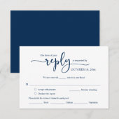 結婚式招待状RSVP応答、食事オプションカード エンクロージャーカード (正面/裏面)