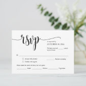 結婚式招待状RSVP応答、食事オプションカード エンクロージャーカード (スタンド正面)