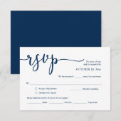 結婚式招待状RSVP、食事オプションカード エンクロージャーカード (正面/裏面)