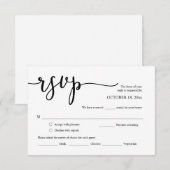 結婚式招待状RSVP、食事オプションカード エンクロージャーカード (正面/裏面)