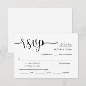 結婚式招待状RSVP、食事オプションカード エンクロージャーカード (正面/裏面)