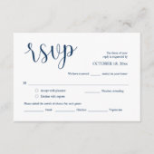 結婚式招待状RSVP、食事オプションカード エンクロージャーカード (正面)