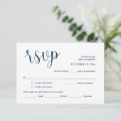 結婚式招待状RSVP、食事オプションカード エンクロージャーカード (スタンド正面)