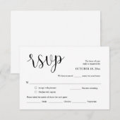 結婚式招待状RSVP、食事オプションカード エンクロージャーカード (正面/裏面)