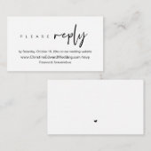 結婚式招待 オンライン返信、カジュアルテーマのカード エンクロージャーカード (正面/裏面)