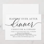 結婚式挙式のみの招待状 ハッピーエバーアフター Dinner Invitation 招待状 (正面/裏面)