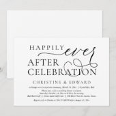 結婚式挙式のみの秘密の祝い、幸せな生活の始まりのお祝い 招待状 (正面/裏面)