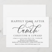 結婚式挙式のみ、幸せな日々を ランチ 招待状 (正面/裏面)