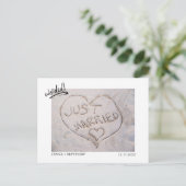 結婚式挙式写真のお知らせ 案内ポストカード (スタンド正面)