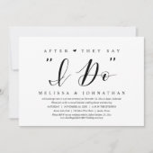 結婚式挙式後のお披露目パーティー 招待状 (正面)