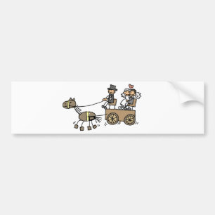 結婚式描用馬車 バンパーステッカー