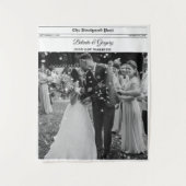 結婚式新聞の楽しいフォトブースの背景 タペストリー (正面)