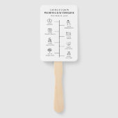 結婚式新聞扇子, 結婚式プログラム扇子 ハンドファン (裏面)