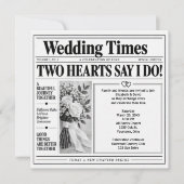 結婚式新聞招待状 招待状 (正面)