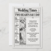 結婚式新聞 招待状 (正面)