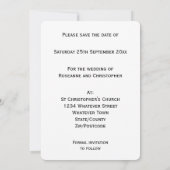 結婚式新郎新婦の日付を保存 セーブザデート (裏面)